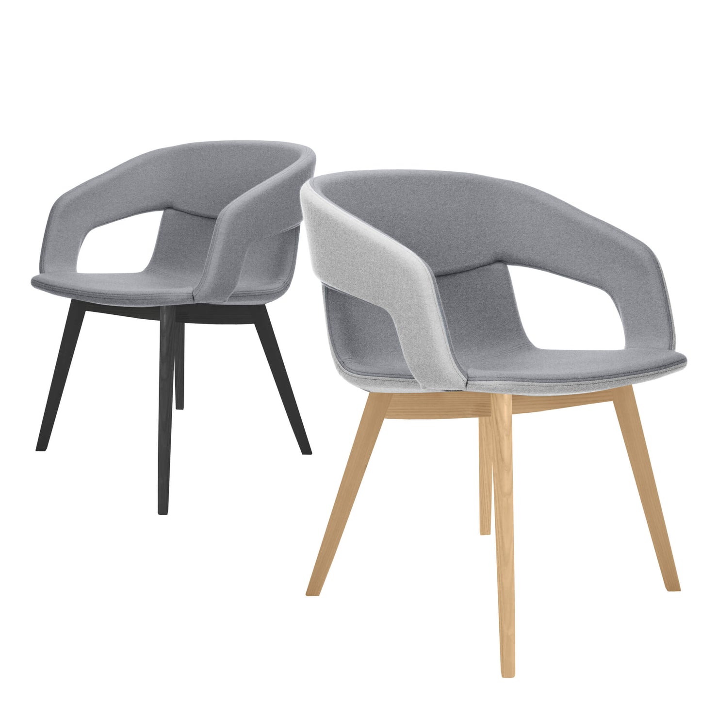 TWIST&SIT Fauteuil salon | Solid wood frame, wool cover synergy