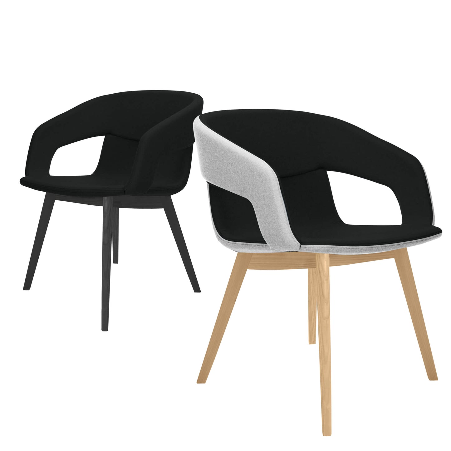 TWIST&SIT Fauteuil salon | Solid wood frame, wool cover synergy