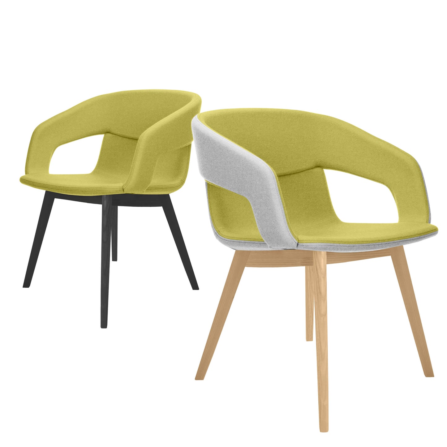 TWIST&SIT Fauteuil salon | Solid wood frame, wool cover synergy