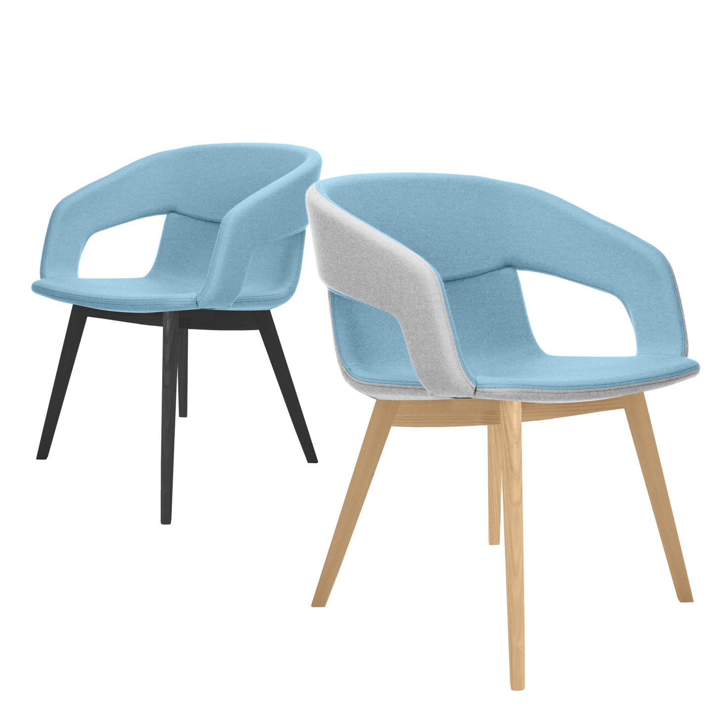 TWIST&SIT Fauteuil salon | Solid wood frame, wool cover synergy