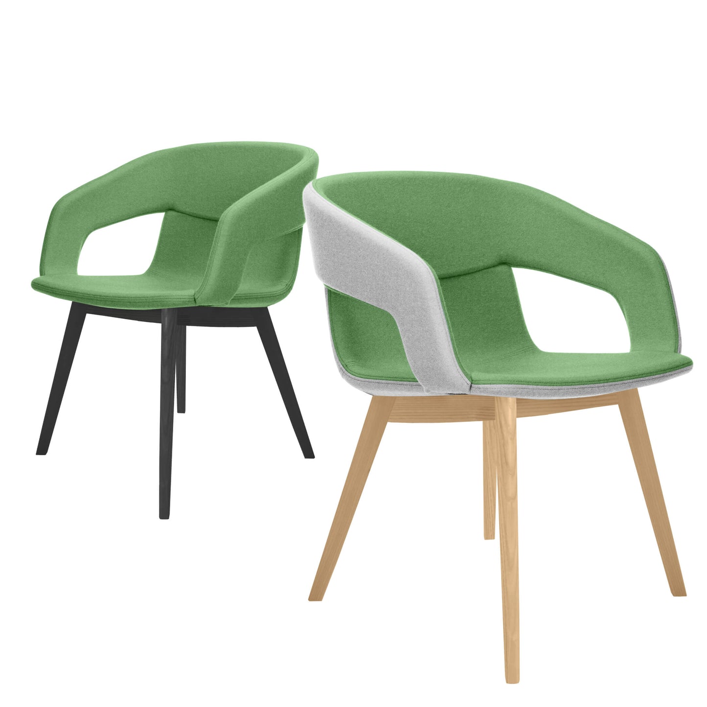 TWIST&SIT Fauteuil salon | Solid wood frame, wool cover synergy