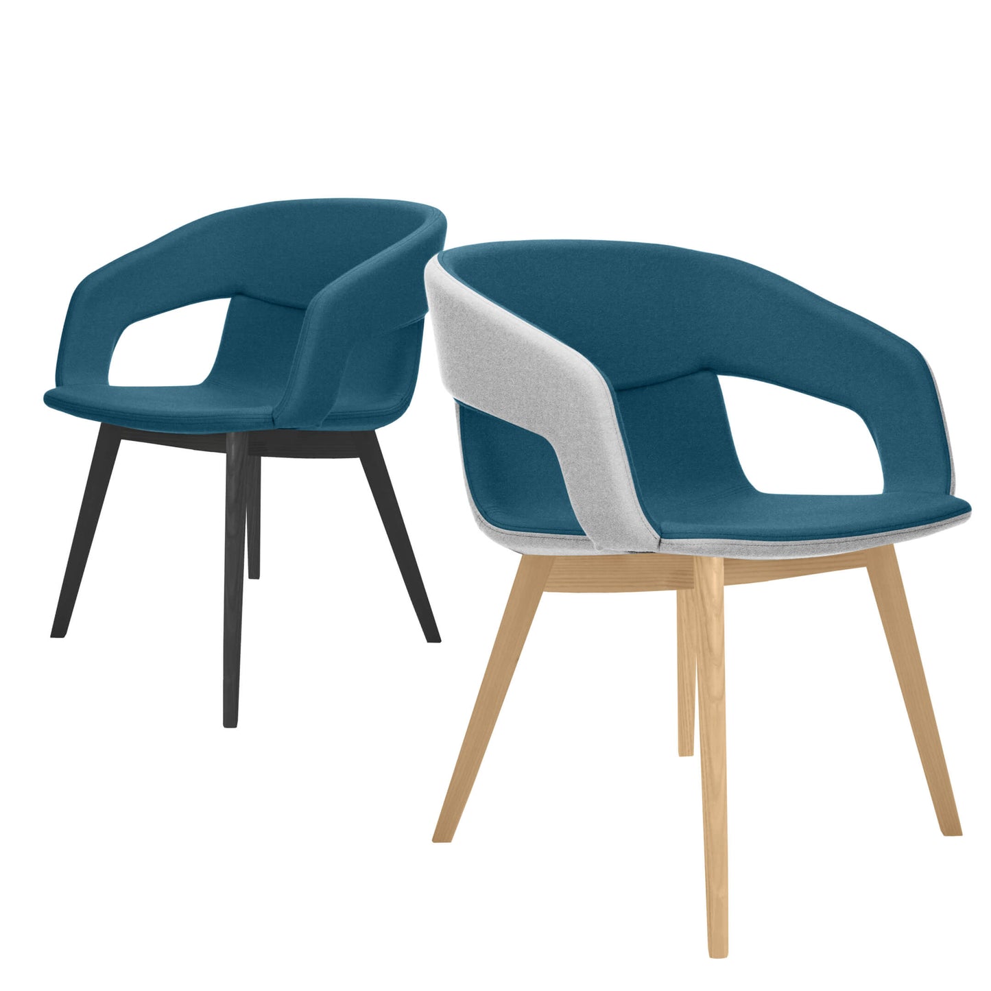 TWIST&SIT Fauteuil salon | Solid wood frame, wool cover synergy