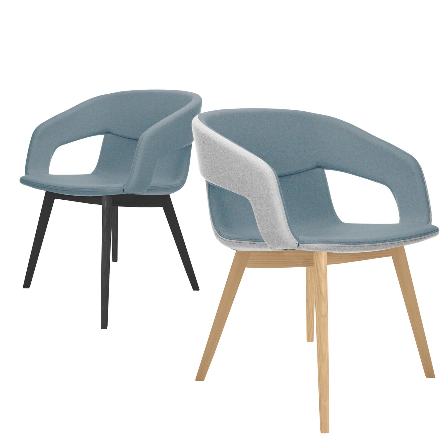 TWIST&SIT Fauteuil salon | Solid wood frame, wool cover synergy