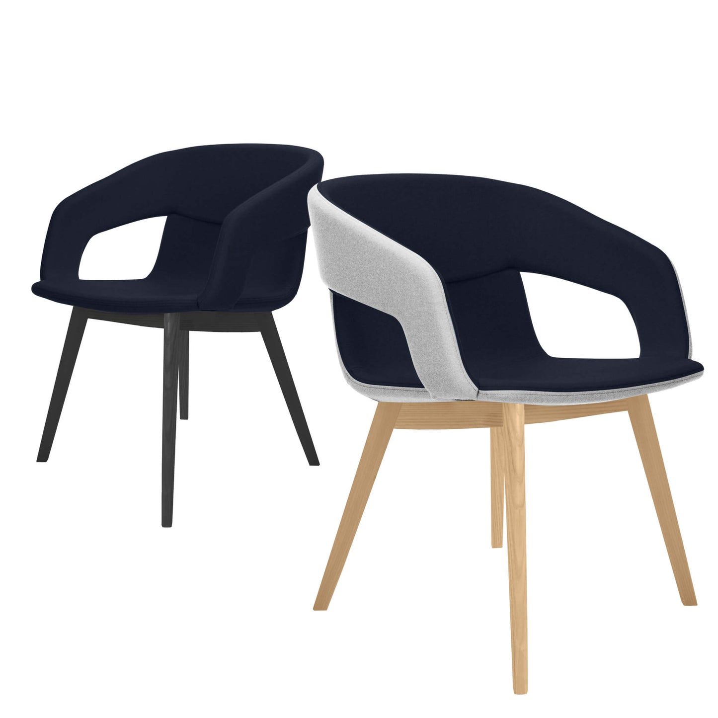 TWIST&SIT Fauteuil salon | Solid wood frame, wool cover synergy