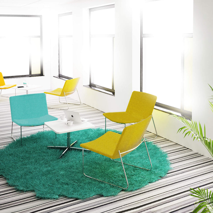 VEGAS lounge chair | Sled base, upholstery fabrics LUCIA / VELITO / SYNERGY