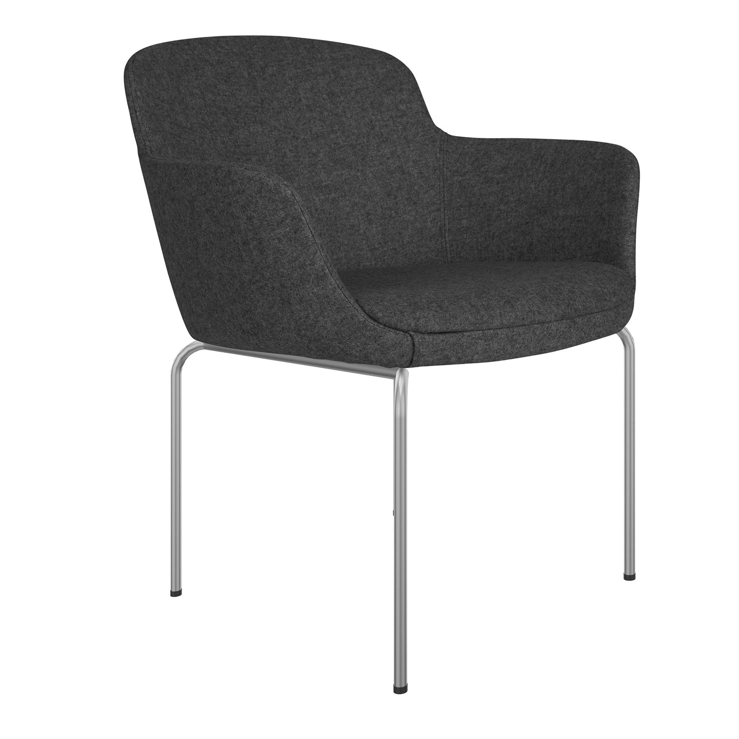 DANAE Lounge armchair | 4-foot frame, reference fabrics Lucia / Velito / Synergy