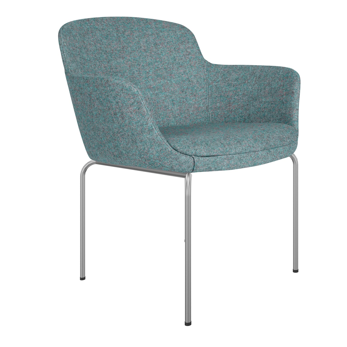 DANAE Lounge armchair | 4-foot frame, reference fabrics Lucia / Velito / Synergy