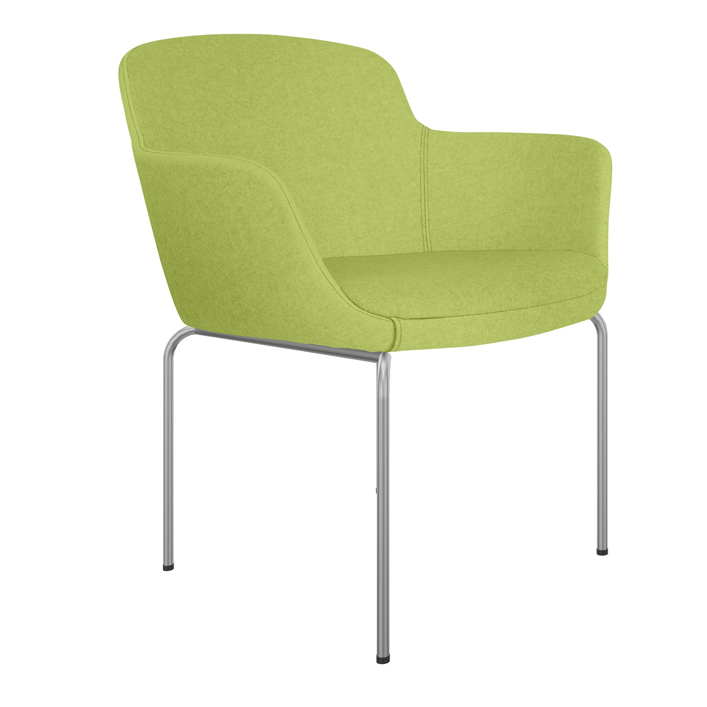 DANAE Lounge armchair | 4-foot frame, reference fabrics Lucia / Velito / Synergy