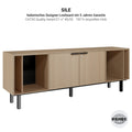 Bralco SILE Lowboard | 1 oh, 2025 x 740 mm, noir - 6 Thumbnail Image