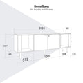 Bralco SILE Lowboard | 1 oh, 2025 x 740 mm, noir - 10 Thumbnail Image
