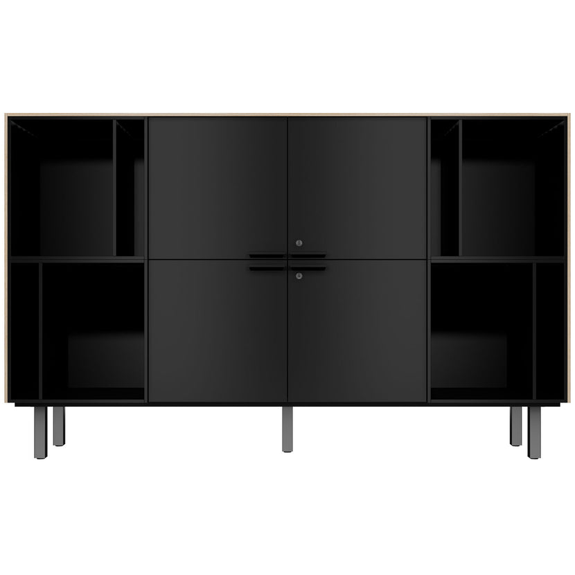 BRALCO SILE Highboard | 2 OH, 2025 x 1250 mm, Eiche
