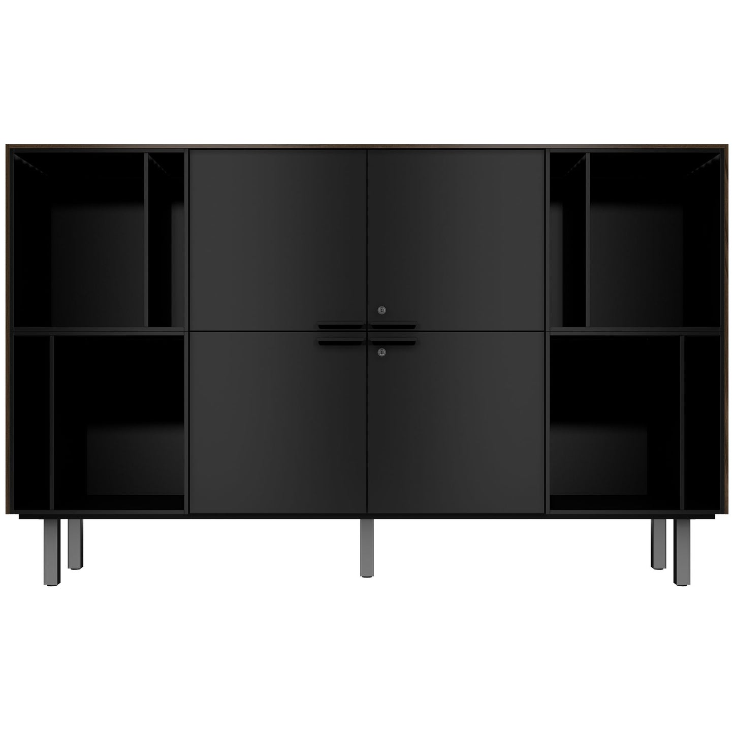 BRALCO SILE Highboard | 2 OH, 2025 x 1250 mm, Nussbaum