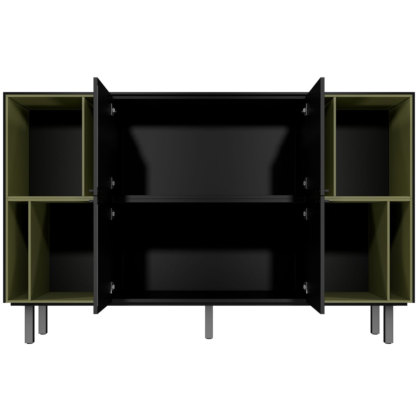 BRALCO SILE highboard | 2 OH, 2025 x 1250 mm, black
