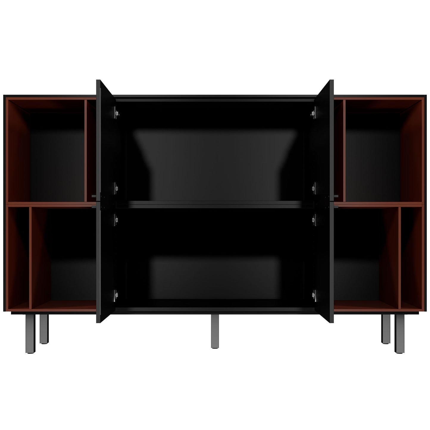 BRALCO SILE highboard | 2 OH, 2025 x 1250 mm, black