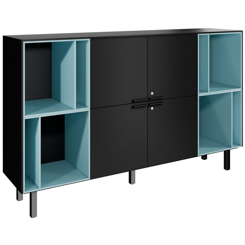BRALCO SILE highboard | 2 OH, 2025 x 1250 mm, black