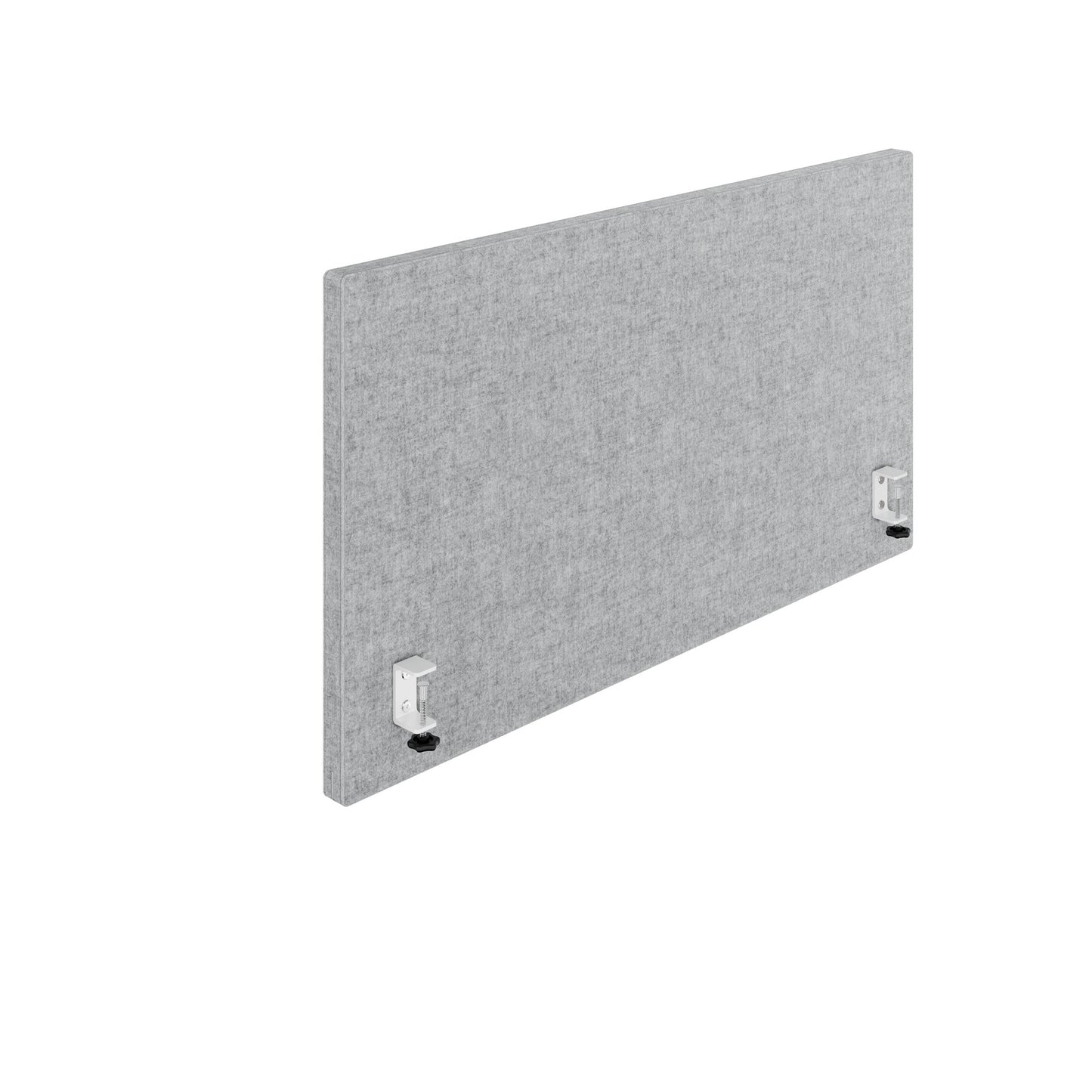 MILA Acoustic table partition | 1200 - 2000 mm, 650 mm high, velito light gray mottled