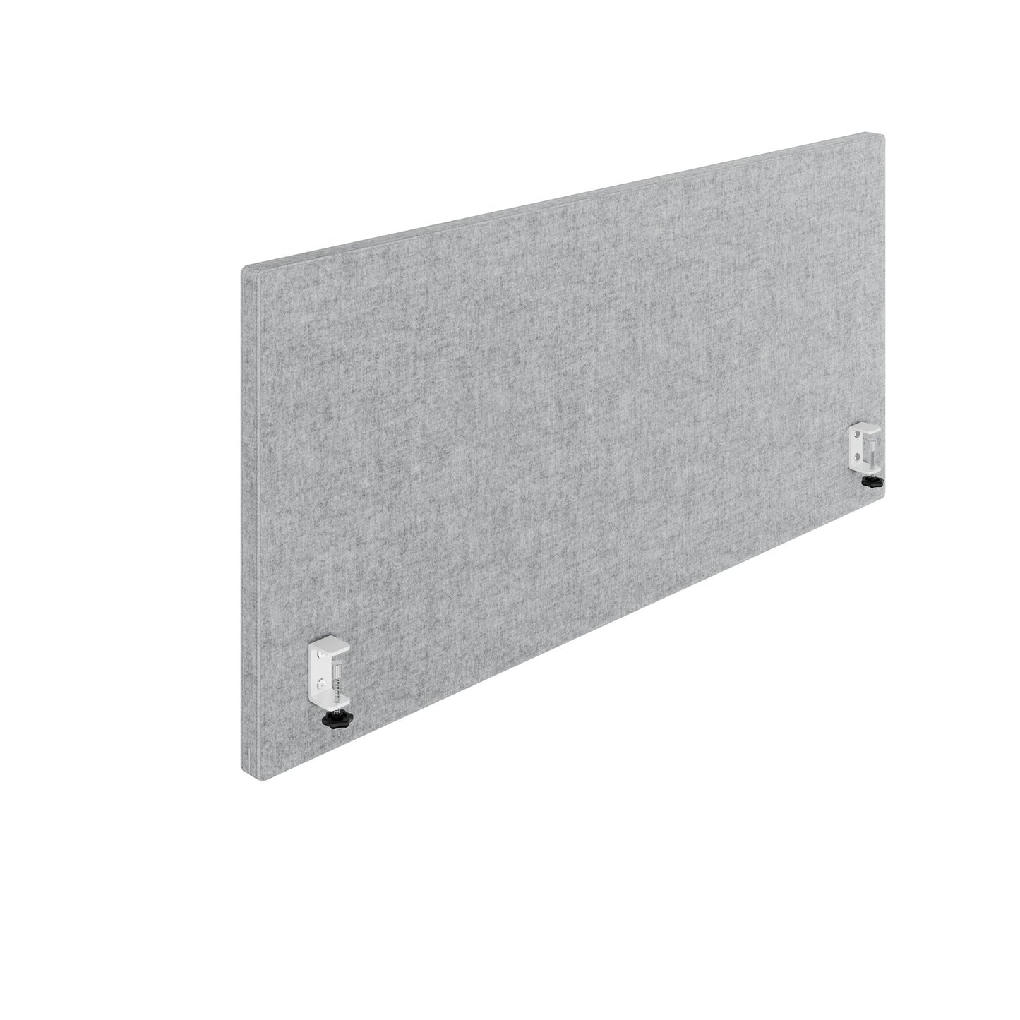 MILA Acoustic table partition | 1200 - 2000 mm, 650 mm high, velito light gray mottled