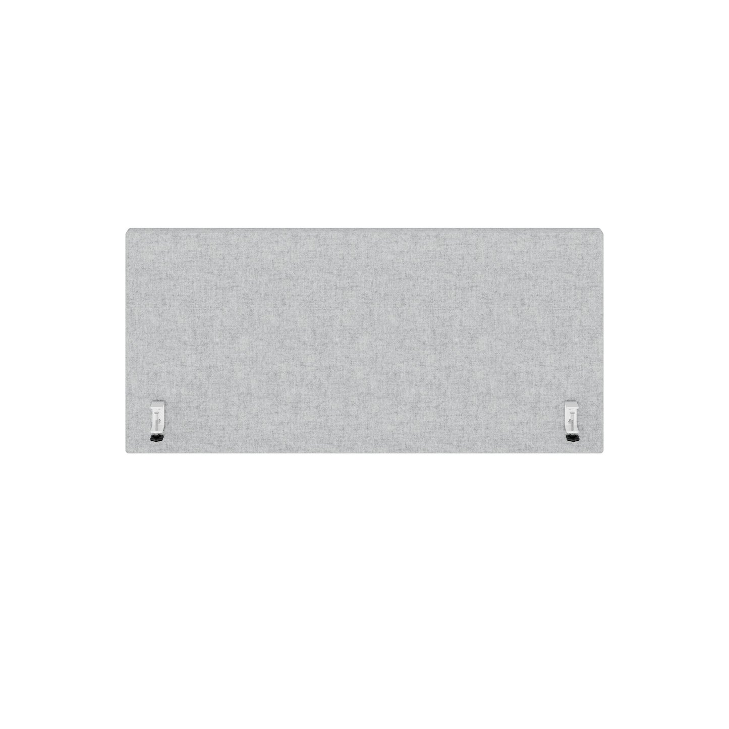 MILA Acoustic table partition | 1200 - 2000 mm, 650 mm high, velito light gray mottled