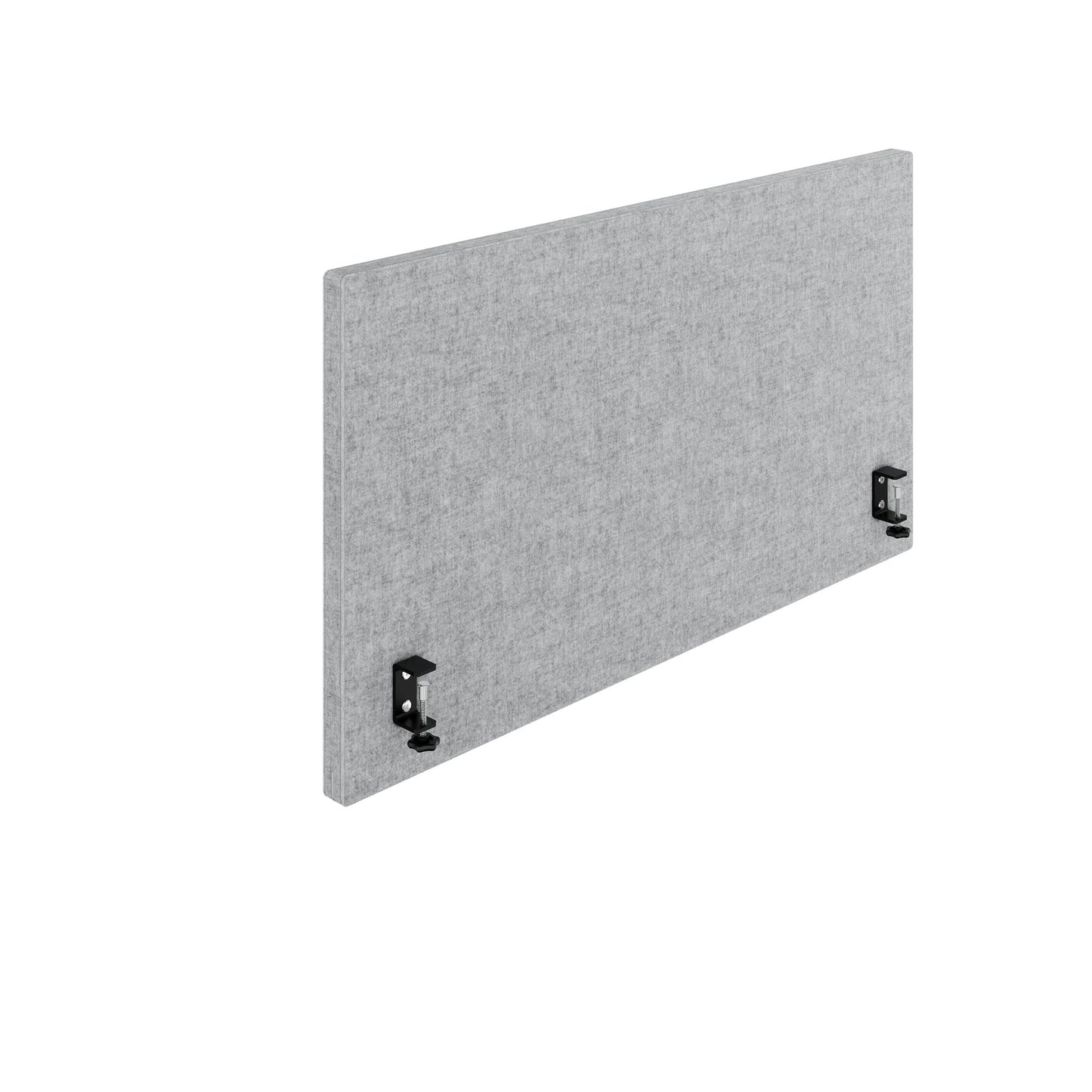 MILA Acoustic table partition | 1200 - 2000 mm, 650 mm high, velito light gray mottled