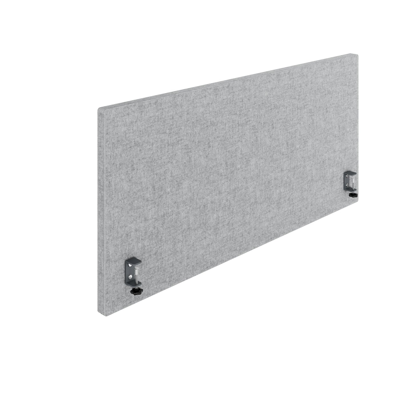 MILA Acoustic table partition | 1200 - 2000 mm, 650 mm high, velito light gray mottled