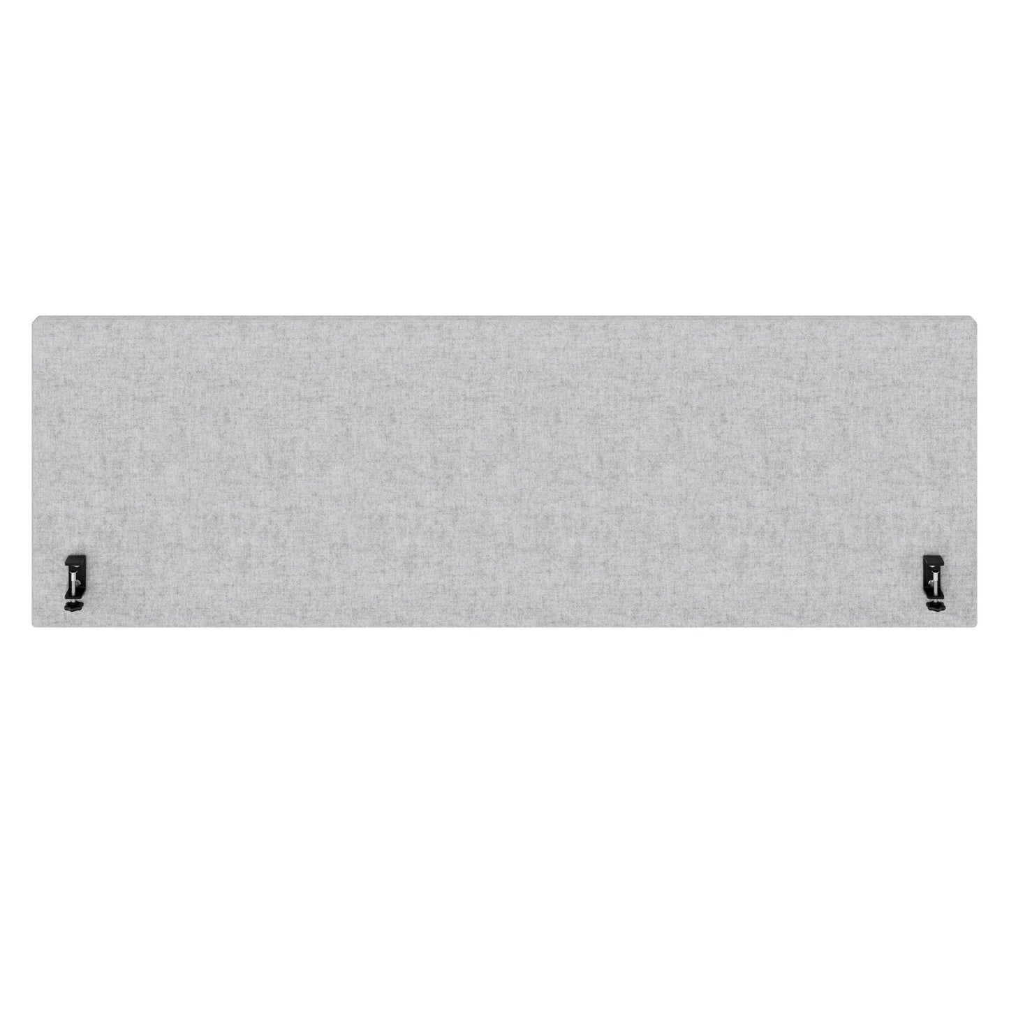 MILA Acoustic table partition | 1200 - 2000 mm, 650 mm high, velito light gray mottled