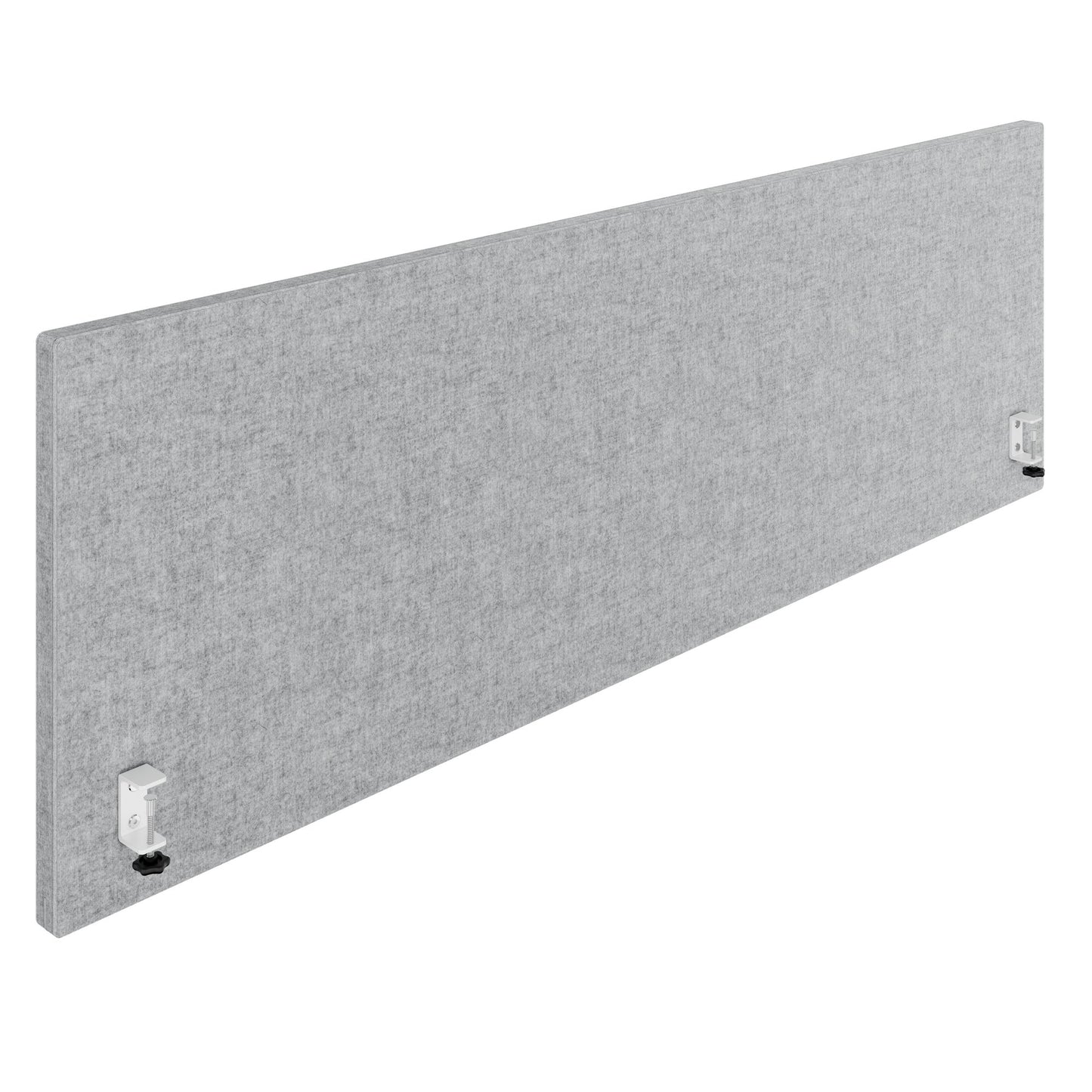 MILA Acoustic table partition | 1200 - 2000 mm, 650 mm high, velito light gray mottled