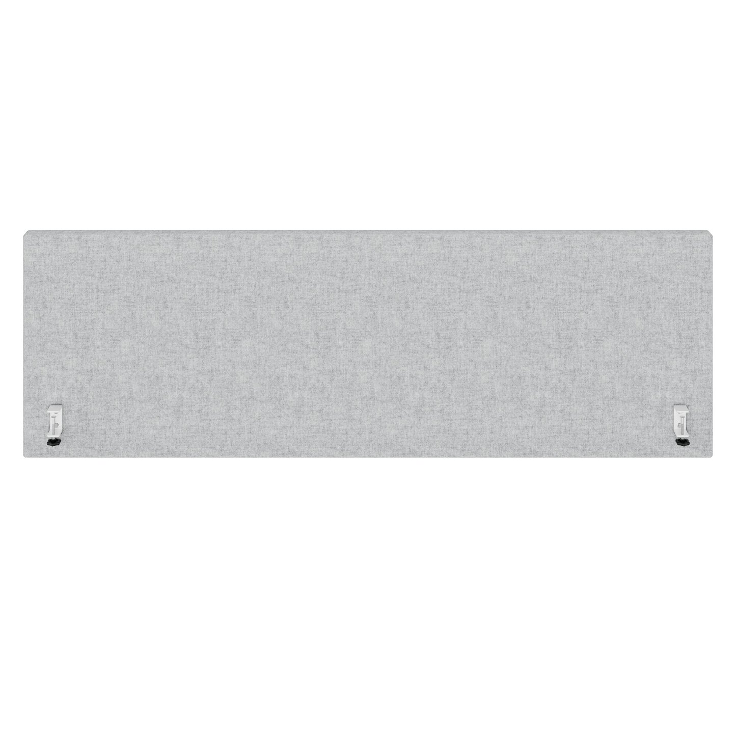 MILA Acoustic table partition | 1200 - 2000 mm, 650 mm high, velito light gray mottled