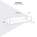 MITEA Sofa | 4-Fuß-Gestell, feste Armlehnen, 2- oder 3-Sitzer - 37 Thumbnail Image