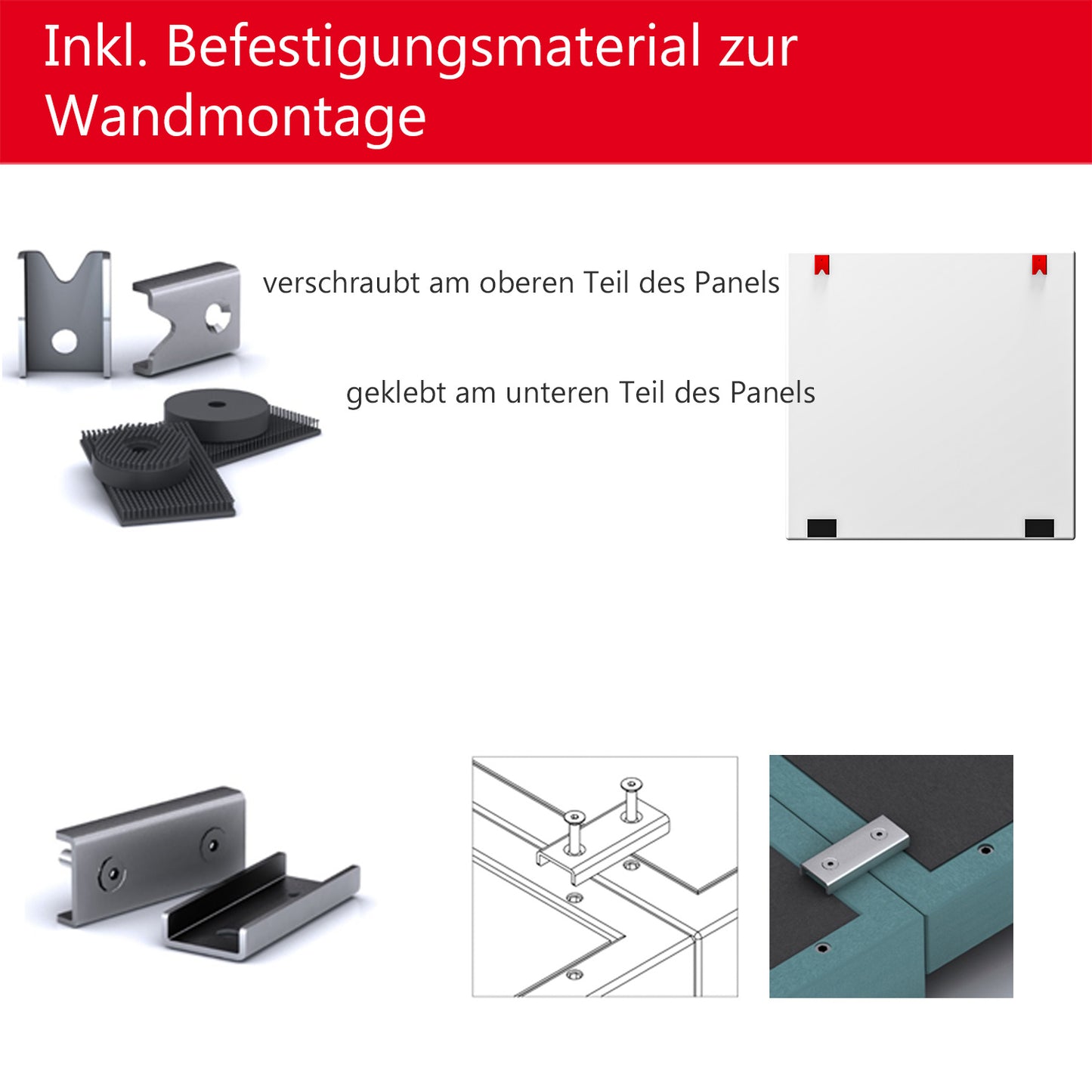 MODUS Vera da parete e soffitto | 400-1200 mm, oltre 100 colori