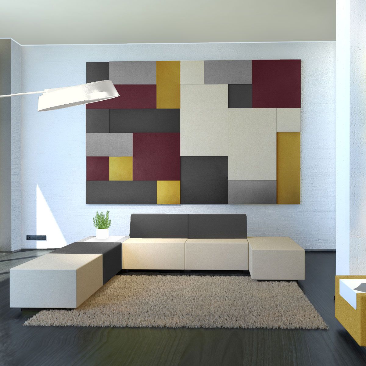 MODUS Vera da parete e soffitto | 400-1200 mm, oltre 100 colori