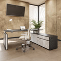 MOTION 2-Motoren-Schreibtisch mit Sideboard | Elektrisch höhenverstellbar, 2000 x 1800 mm, Anthrazit - 2 Thumbnail Image