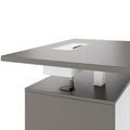 MOTION 2-Motoren-Schreibtisch mit Sideboard | Elektrisch höhenverstellbar, 2000 x 1800 mm, Cubanitgrau - 5 Thumbnail Image