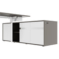 MOTION 2-Motoren-Schreibtisch mit Sideboard | Elektrisch höhenverstellbar, 2000 x 1800 mm, Cubanitgrau - 6 Thumbnail Image