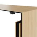 MOTION Desk a 2 motori con sideboard | Regolabile elettricamente in altezza, 2000 x 1800 mm, impiallacciatura di quercia - 5 Thumbnail Image