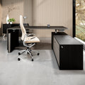 MOTION 2-Motoren-Schreibtisch mit Sideboard | Elektrisch höhenverstellbar, 2000 x 1800 mm, Echtholzfurnier Esche Schwarz - 15 Thumbnail Image