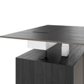 MOTION 2-Motoren-Schreibtisch mit Sideboard | Elektrisch höhenverstellbar, 2000 x 1800 mm, Echtholzfurnier Esche Schwarz - 5 Thumbnail Image