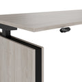 MOTION 2-Motoren-Schreibtisch mit Sideboard | Elektrisch höhenverstellbar, 2000 x 1800 mm, Nordeiche grau - 4 Thumbnail Image