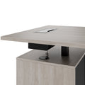 MOTION 2-Motoren-Schreibtisch mit Sideboard | Elektrisch höhenverstellbar, 2000 x 1800 mm, Nordeiche grau - 5 Thumbnail Image