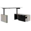 MOTION 2-Motoren-Schreibtisch mit Sideboard | Elektrisch höhenverstellbar, 2000 x 1800 mm, Nordeiche grau - 7 Thumbnail Image
