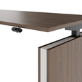 MOTION 2-Motoren-Schreibtisch mit Sideboard | Elektrisch höhenverstellbar, 2000 x 1800 mm, Nussbaum - 4 Thumbnail Image