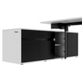 MOTION 2-Motoren-Schreibtisch mit Sideboard | Elektrisch höhenverstellbar, 2000 x 1800 mm, Perlgrau - 6 Thumbnail Image