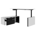 MOTION 2-Motoren-Schreibtisch mit Sideboard | Elektrisch höhenverstellbar, 2000 x 1800 mm, Perlgrau - 7 Thumbnail Image
