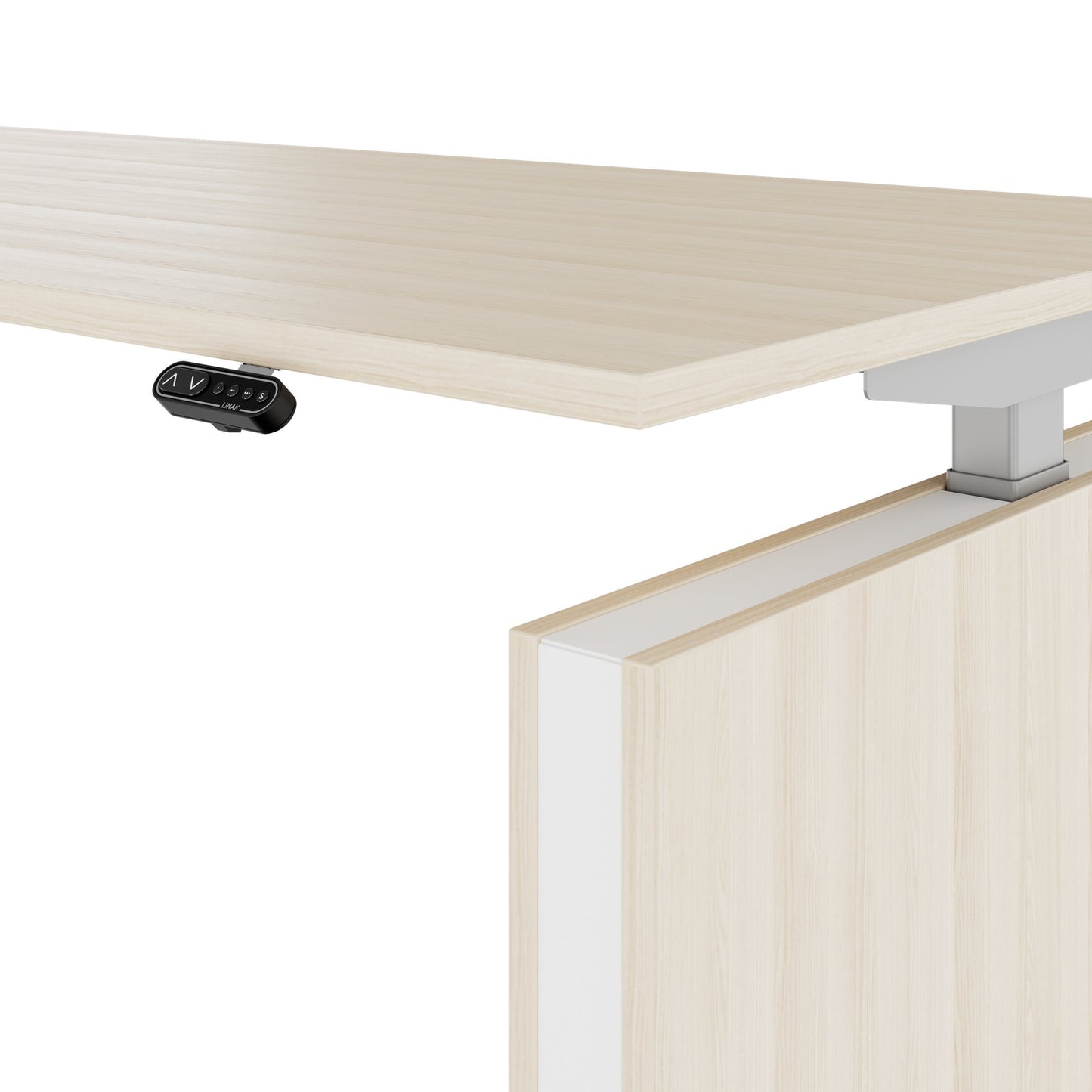 MOTION 2-Motoren-Schreibtisch mit Sideboard | Elektrisch höhenverstellbar, 2000 x 1800 mm, Sandesche