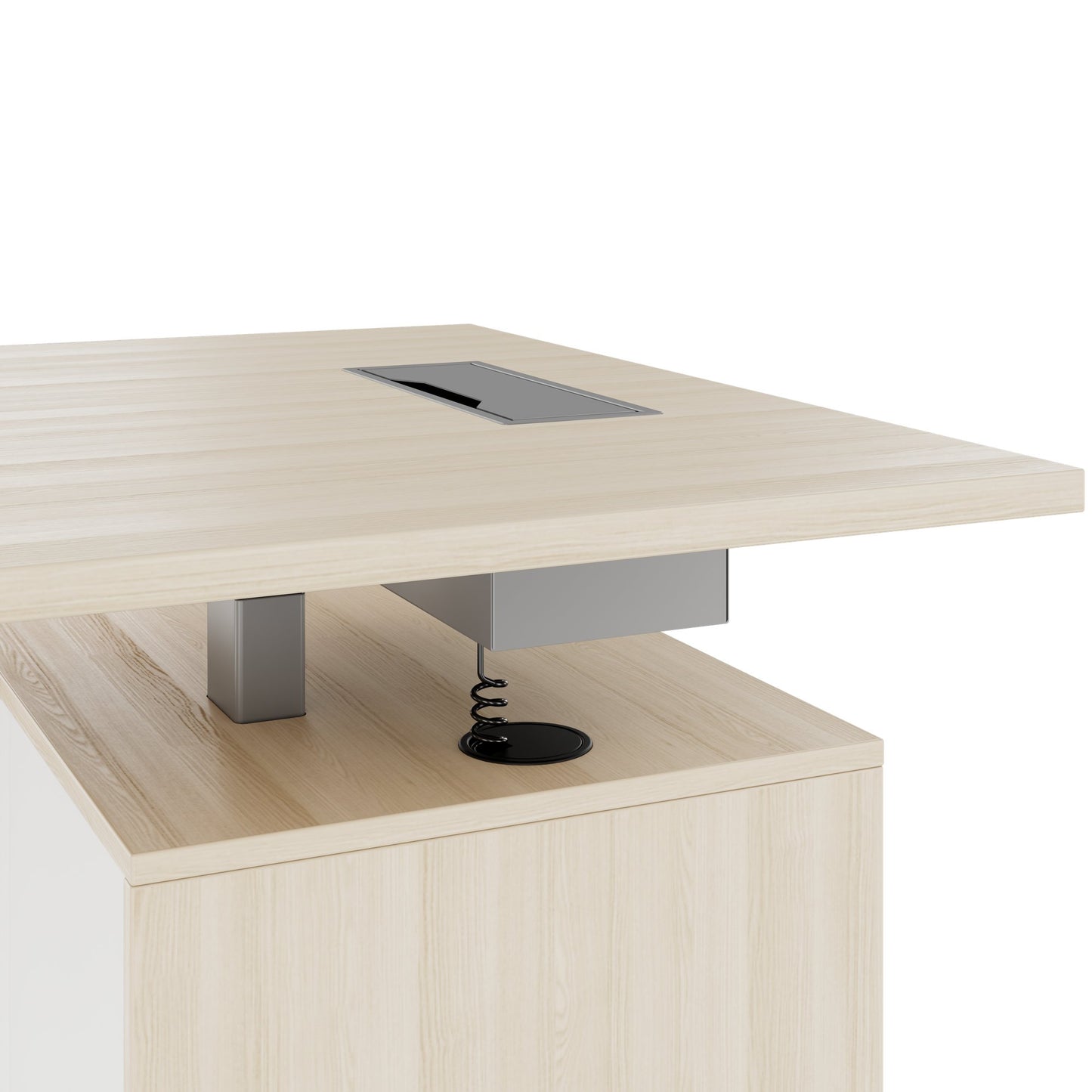 MOTION 2-Motoren-Schreibtisch mit Sideboard | Elektrisch höhenverstellbar, 2000 x 1800 mm, Sandesche