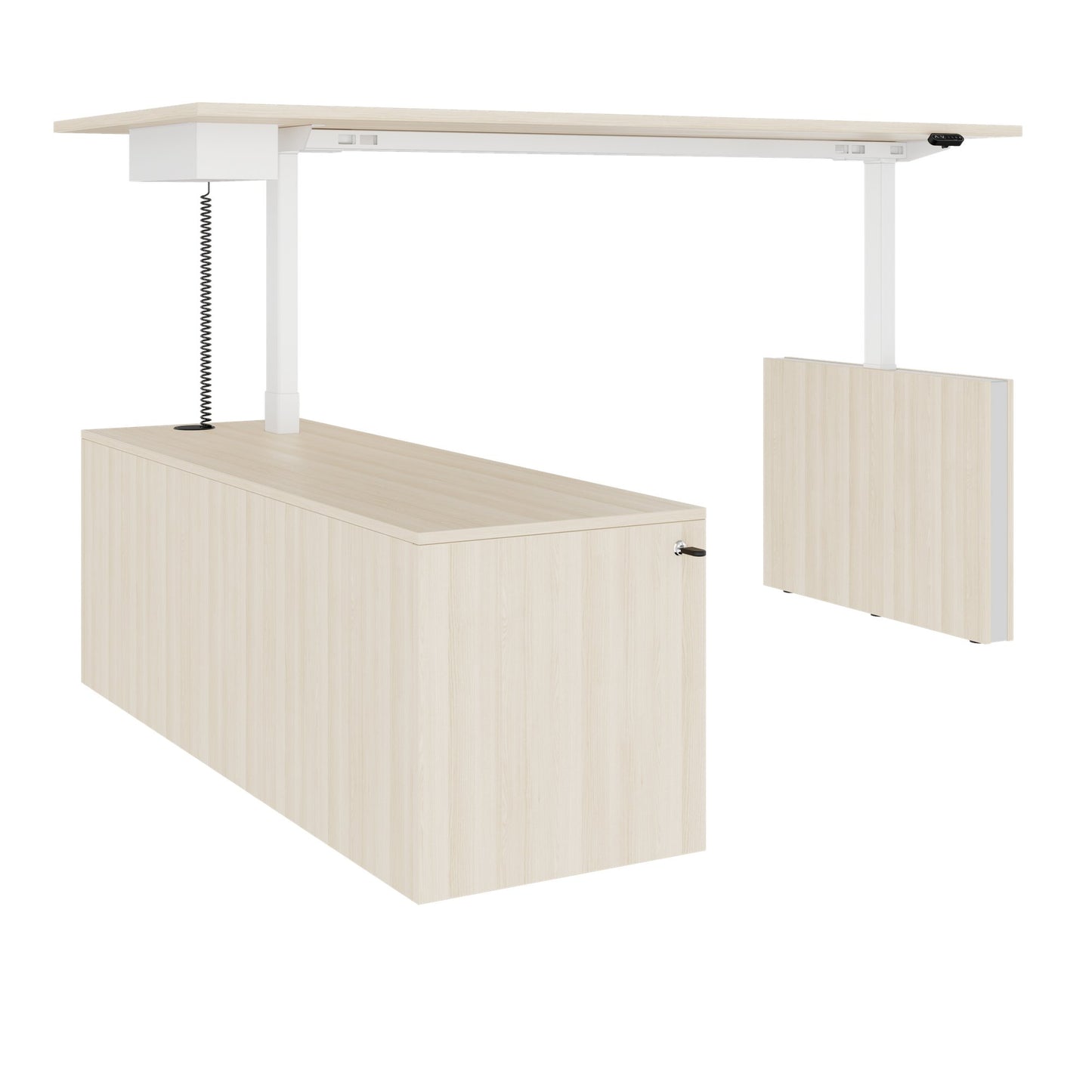 MOTION 2-Motoren-Schreibtisch mit Sideboard | Elektrisch höhenverstellbar, 2000 x 1800 mm, Sandesche