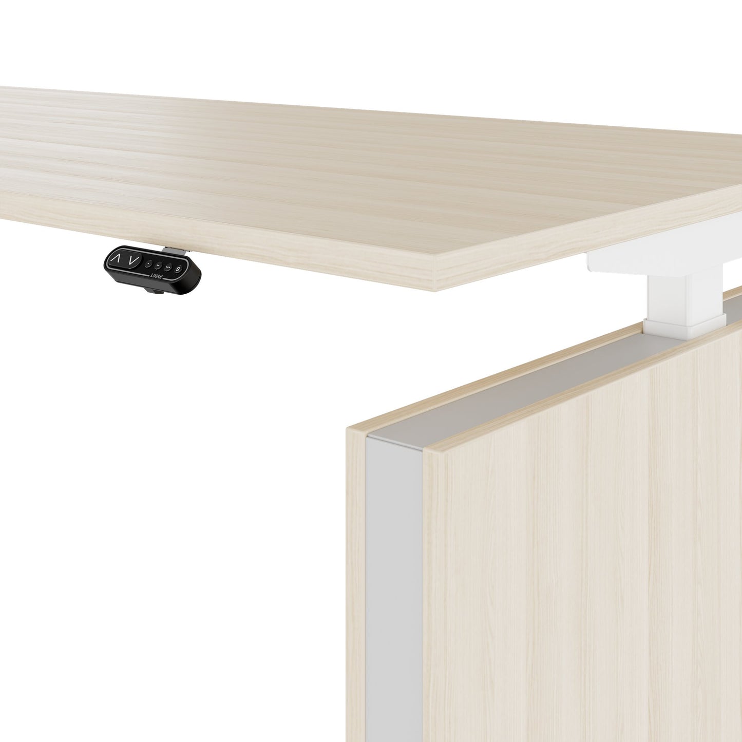 MOTION 2-Motoren-Schreibtisch mit Sideboard | Elektrisch höhenverstellbar, 2000 x 1800 mm, Sandesche