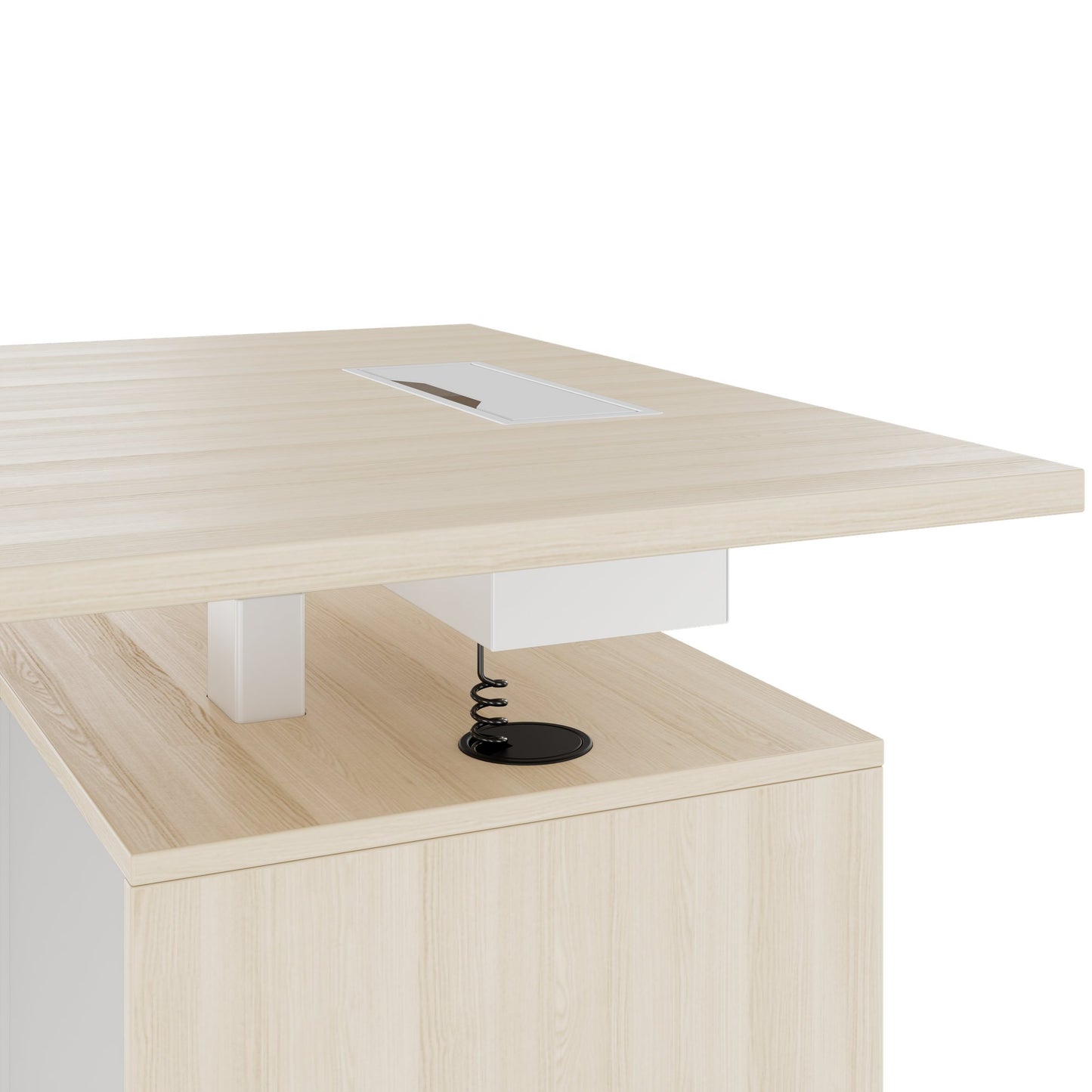 MOTION 2-Motoren-Schreibtisch mit Sideboard | Elektrisch höhenverstellbar, 2000 x 1800 mm, Sandesche