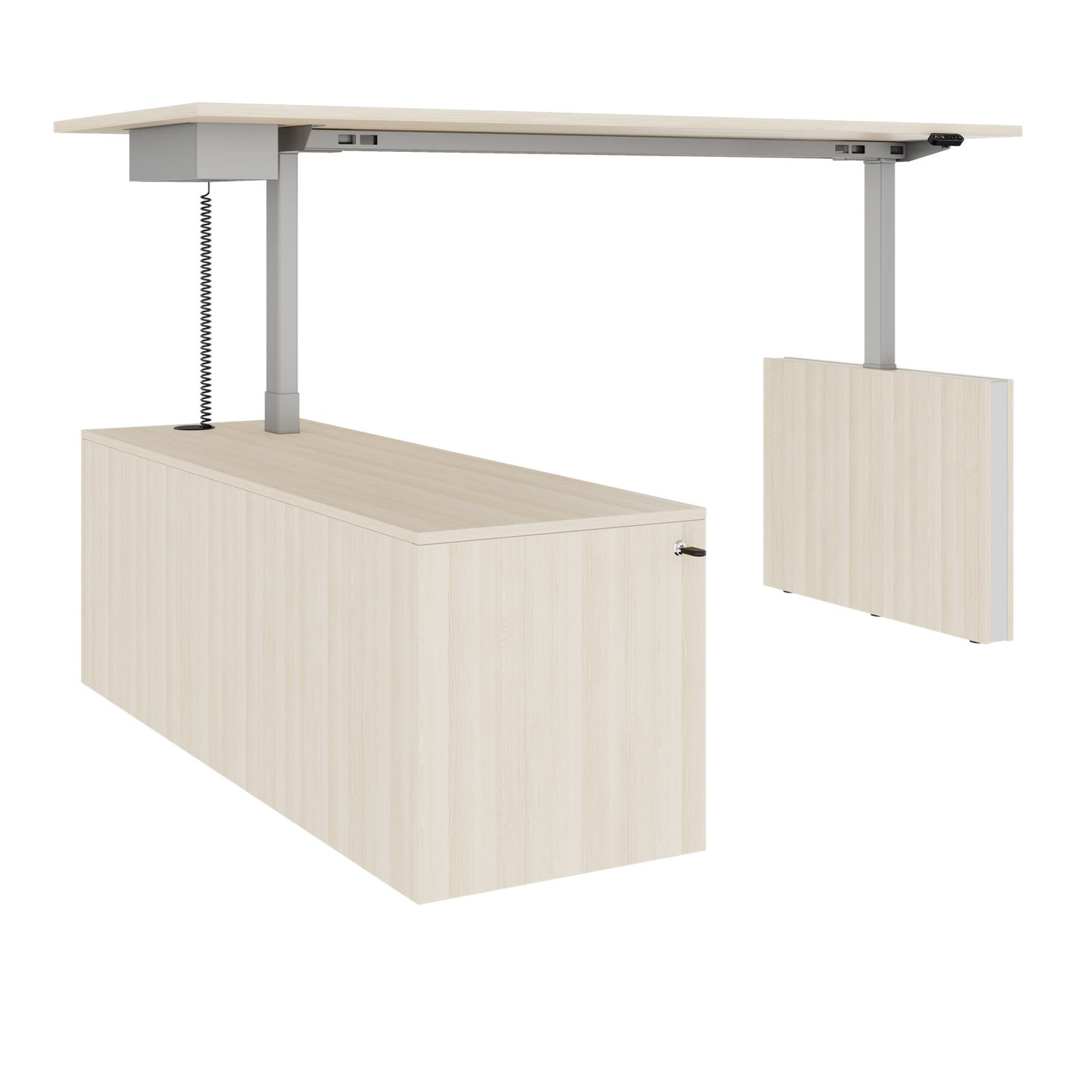 MOTION 2-Motoren-Schreibtisch mit Sideboard | Elektrisch höhenverstellbar, 2000 x 1800 mm, Sandesche
