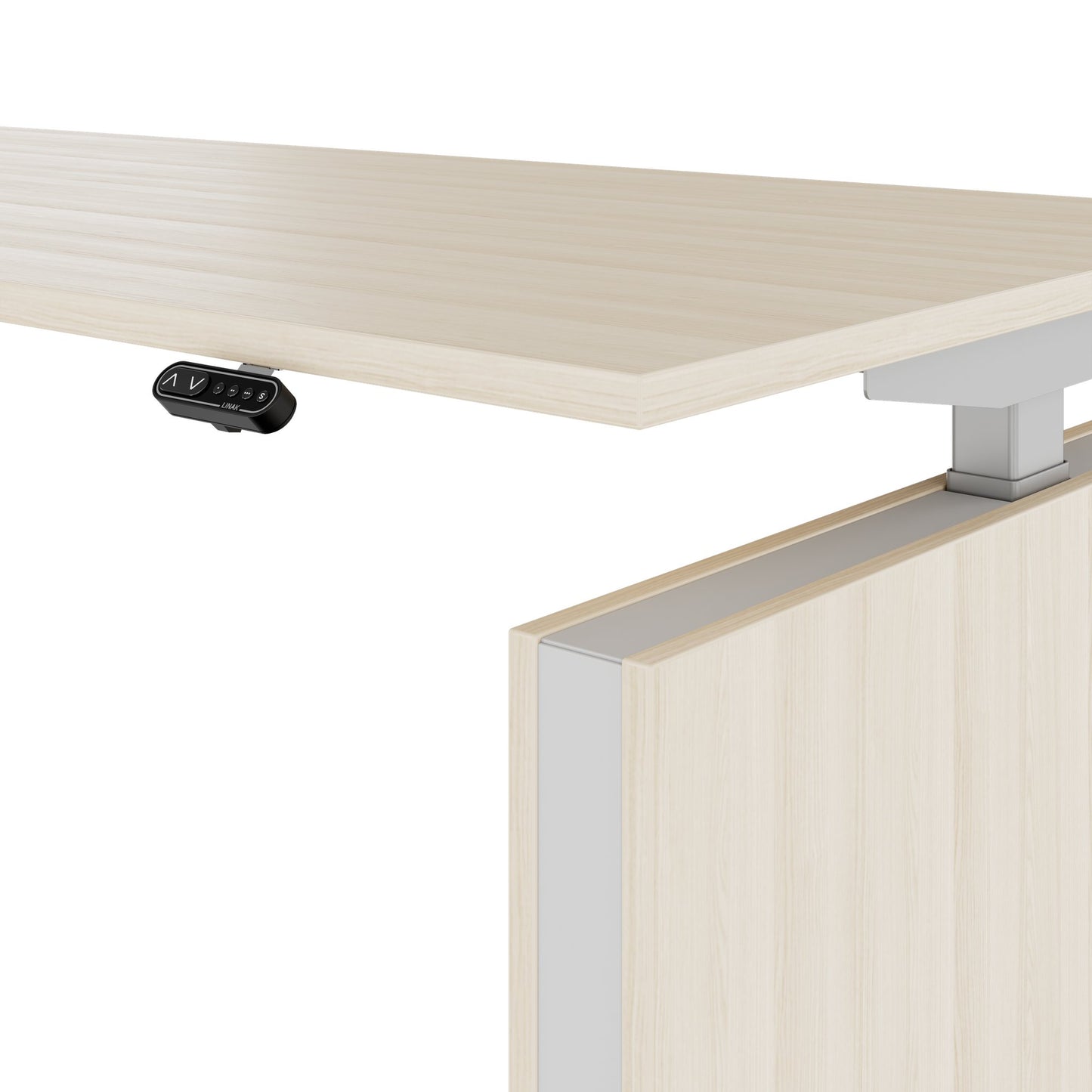 MOTION 2-Motoren-Schreibtisch mit Sideboard | Elektrisch höhenverstellbar, 2000 x 1800 mm, Sandesche