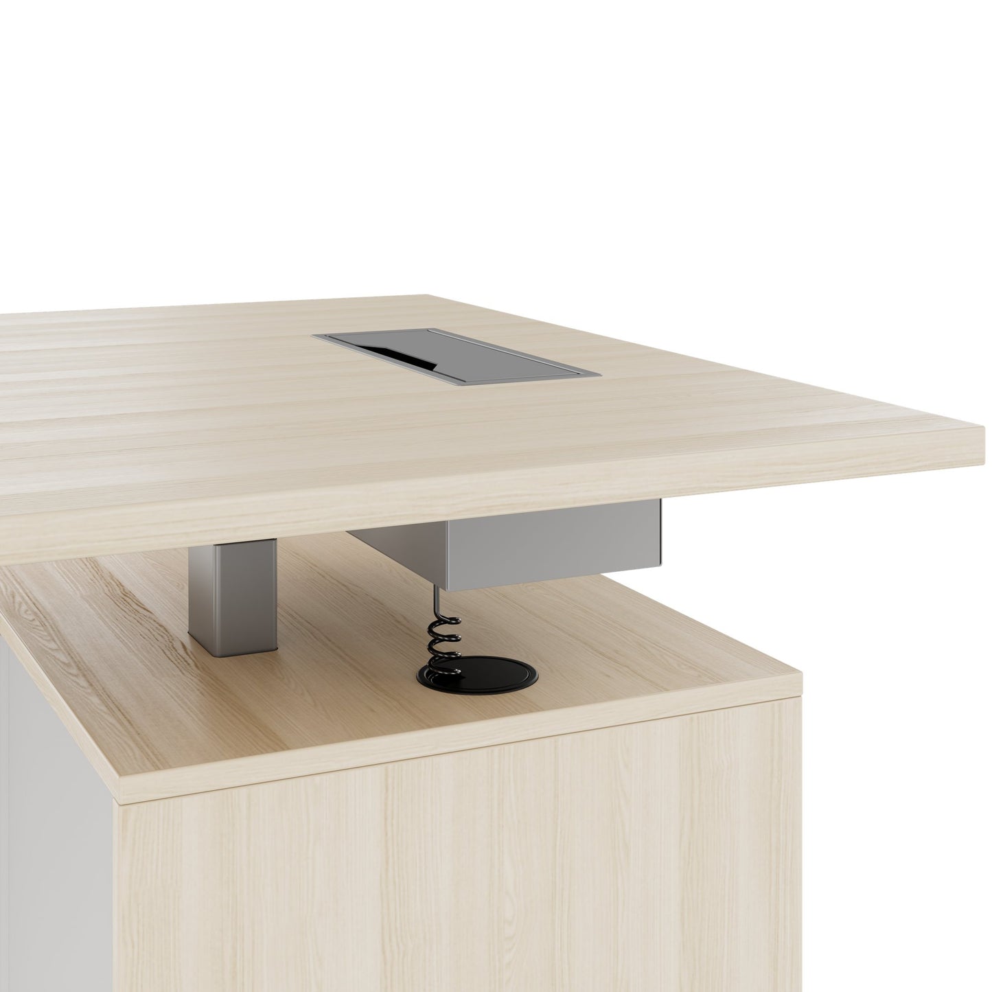 MOTION 2-Motoren-Schreibtisch mit Sideboard | Elektrisch höhenverstellbar, 2000 x 1800 mm, Sandesche